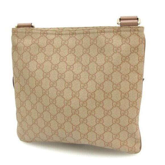 Gucci GG Supreme Monogram Flat Messenger Bag beige with pink brown trim - Picture 2 of 8